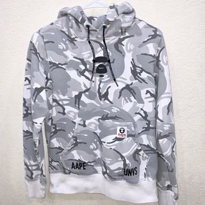 AAPE BY A BATHING APE Grey&white Camouflage Hoodie